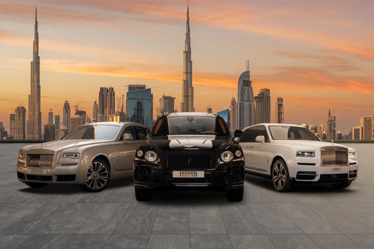 Luxury chauffeur car rental Dubai Rolls Royce Bentley