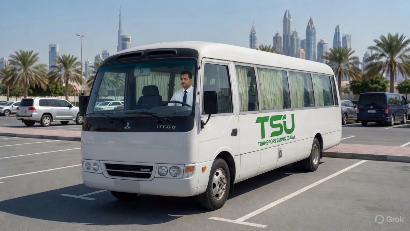Mitsubishi Rosa 34 seater bus rental UAE