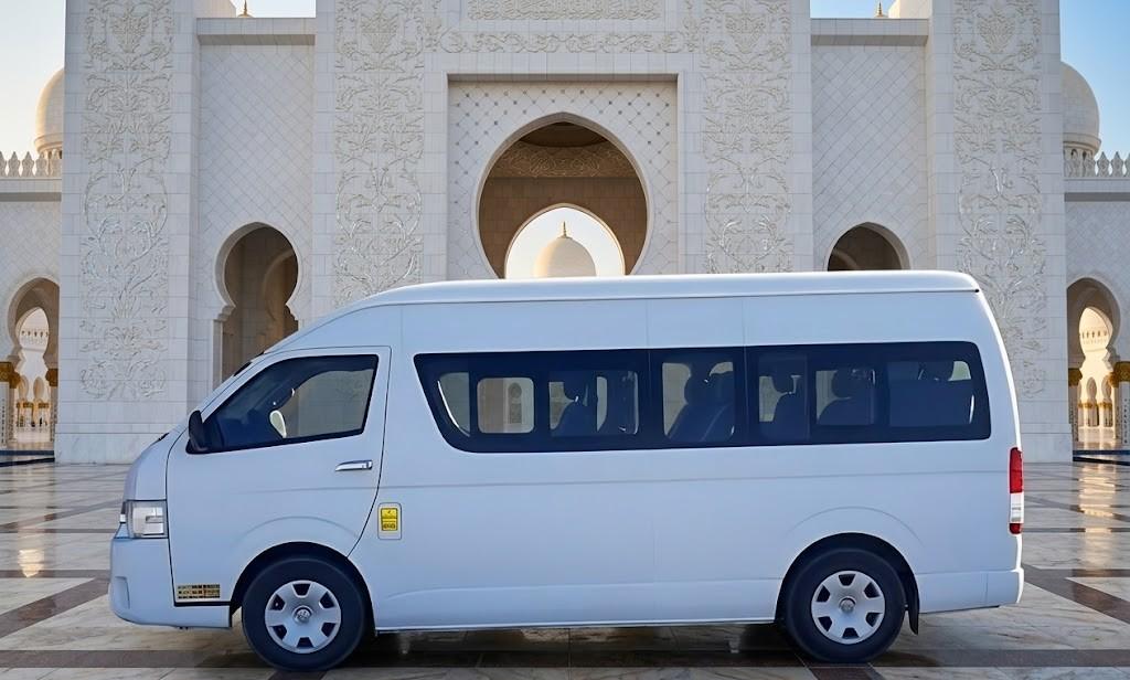 14 seater Toyota HiAce XL for full team transport and airport collections in Dubai